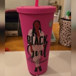 Pink 'Black Girl Excellence' Tumbler